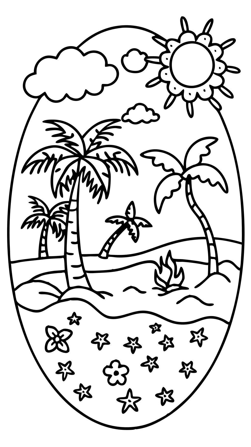 coloring pages island